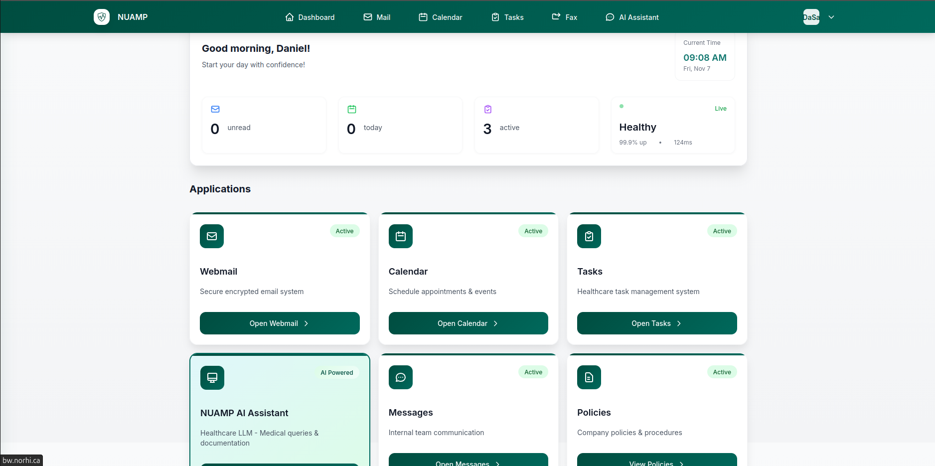 NUAMP Analytics Dashboard