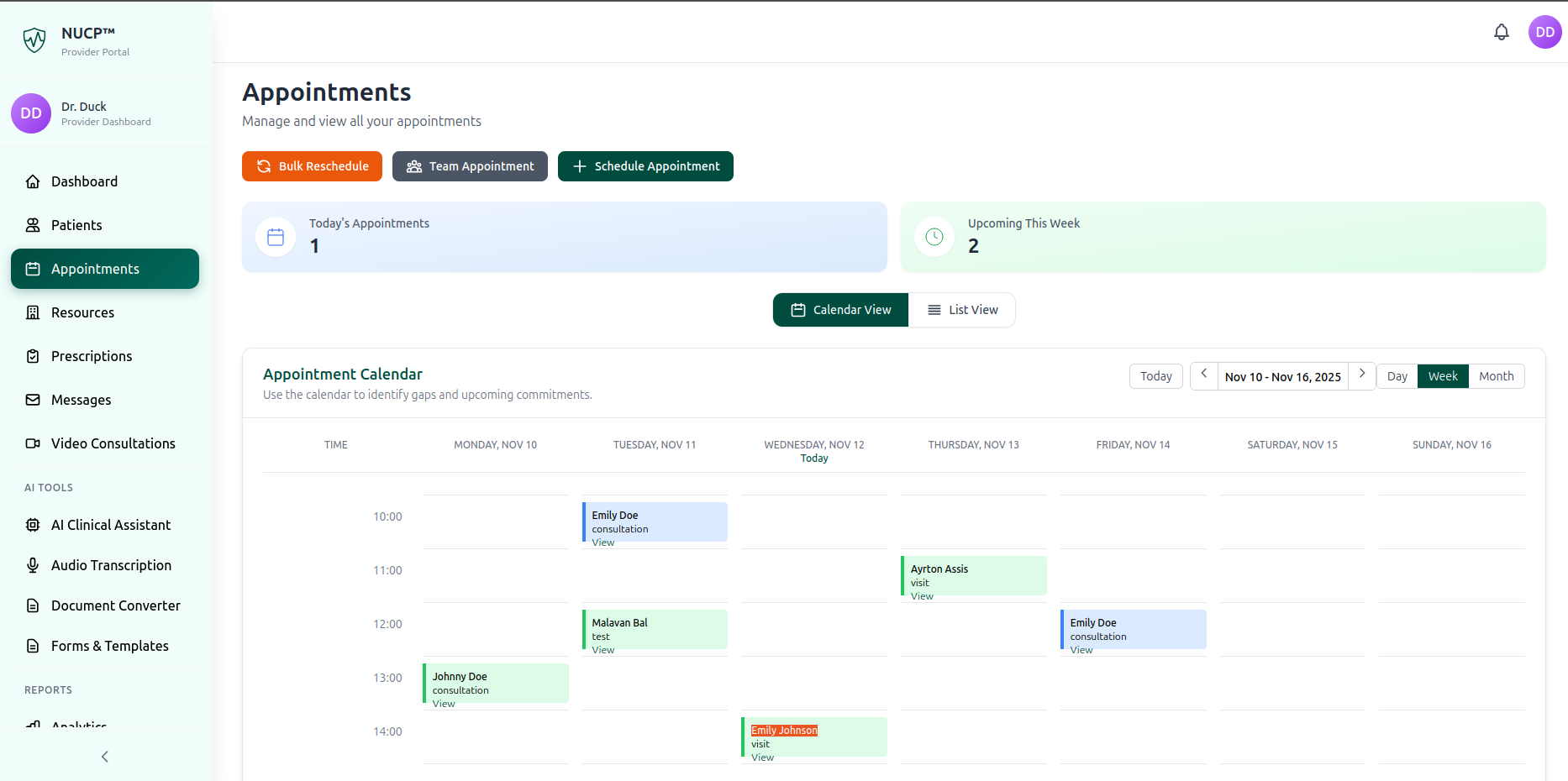 Video Consultation Interface